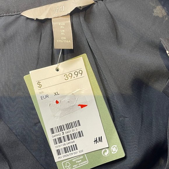 H&M Long Sleeve Dress Size XL New RRP $40.00 Lined - Picture 2 of 12